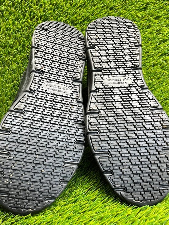 Skechers Nampa Broxtin Mens Size 7 Black Athletic Leather Slip-On Work Shoes main image 5